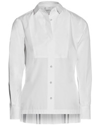 Sacai Pleated Poplin Shirt White