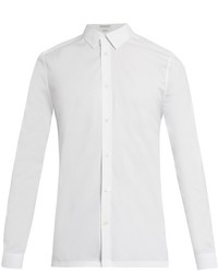 Balenciaga Point Collar Stretch Poplin Shirt