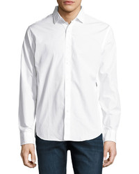DL1961 Premium Denim Park Regular Fit Button Front Shirt White
