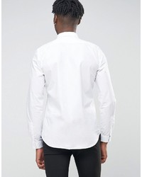 Paul Smith Ps By Shirt With Contrast Under Cuff In White Tailored Slim Fit