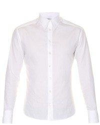 Alexander McQueen Raw Edge Single Cuff Cotton Poplin Shirt