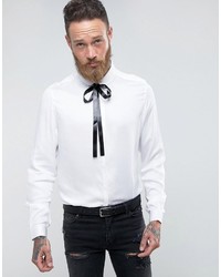 Asos Regular Fit Shirt With Pussy Bow