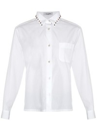 Valentino Rockstud Point Collar Cotton Shirt