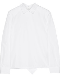 Golden Goose Deluxe Brand Sherry Ruffle Trimmed Cotton Poplin Shirt White