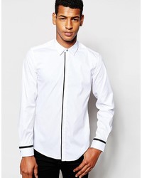 Antony Morato Shirt With Placket Binding In Slim Fit