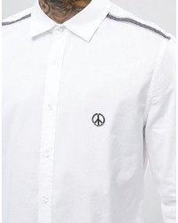 Love Moschino Shirt With Taping In Slim Fit