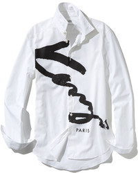 Kenzo Signature Slim Fit Cotton Shirt White