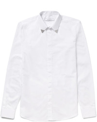 Givenchy Sim Fit Metal Trimmed Cotton Poplin Shirt