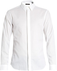 Calvin Klein Collection Single Cuff Point Collar Cotton Shirt