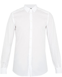 Dolce & Gabbana Single Cuff Textured Cotton Poplin Shirt