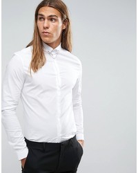 Asos Skinny Shirt With Chain Detail Tie Pin