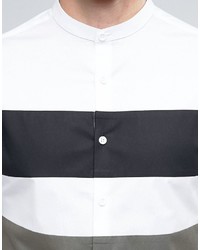 Asos Skinny Shirt With Cut And Sew