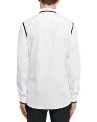 Givenchy Slim Fit Contrast Trimmed Cotton Poplin Shirt