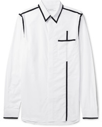 Givenchy Slim Fit Contrast Trimmed Cotton Poplin Shirt