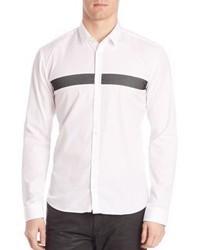 Hugo Boss Slim Fit Paneled Button Front Shirt