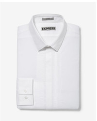 Express Slim Fit Pleated Tuxedo Shirt
