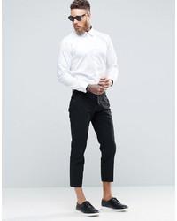 Ted Baker Slim Shirt With Stretch And Penny Collar