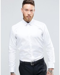Ted Baker Slim Shirt With Stretch And Penny Collar