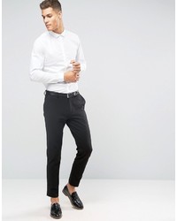 Asos Slim Shirt With Stretch In White