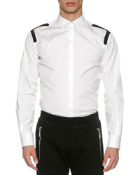 DSQUARED2 Stretch Cotton Shirt With Taping White