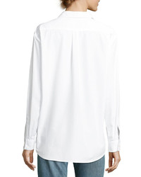 Kule The Hutton Button Front Oversized Oxford Shirt