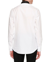 Alexander McQueen Tie Collar Cotton Shirt