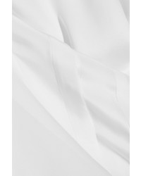 Emilia Wickstead Vanessa Pleated Silk Crepe Shirt White