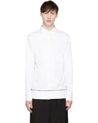 Pyer Moss White Banded Shirt