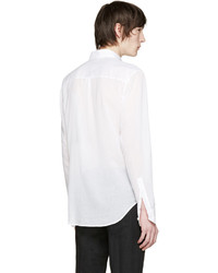 Saint Laurent White Broderie Anglaise Shirt