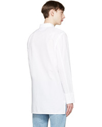 Helmut Lang White Folded Cuff Shirt