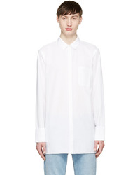 Helmut Lang White Folded Cuff Shirt