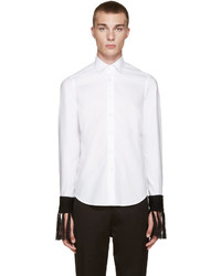 Loewe White Fringed Cuff Shirt