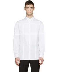 Christopher Kane White Grid Channel Shirt