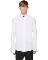 Valentino White Leather Strap Shirt