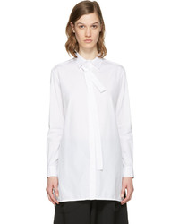 Y's White Loose Placket Shirt