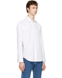 Maison Margiela White Panelled Poplin Shirt