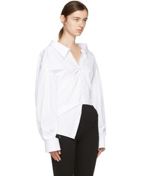 Balenciaga White Pinched Collar Shirt