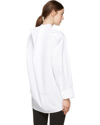 Balenciaga White Pinched Collar Shirt