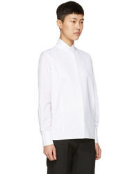 Lanvin White Poplin High Neck Shirt