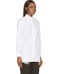 Givenchy White Poplin Long Button Up Shirt