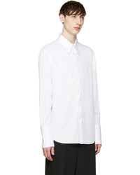 Alexander McQueen White Poplin Long Cuffs Shirt