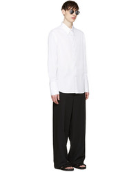 Alexander McQueen White Poplin Long Cuffs Shirt
