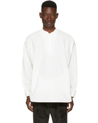 Name White Poplin Pop Over Shirt