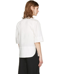 Marni White Ruffle Pocket Shirt