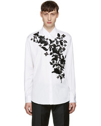 DSQUARED2 White Sequin Flower Shirt