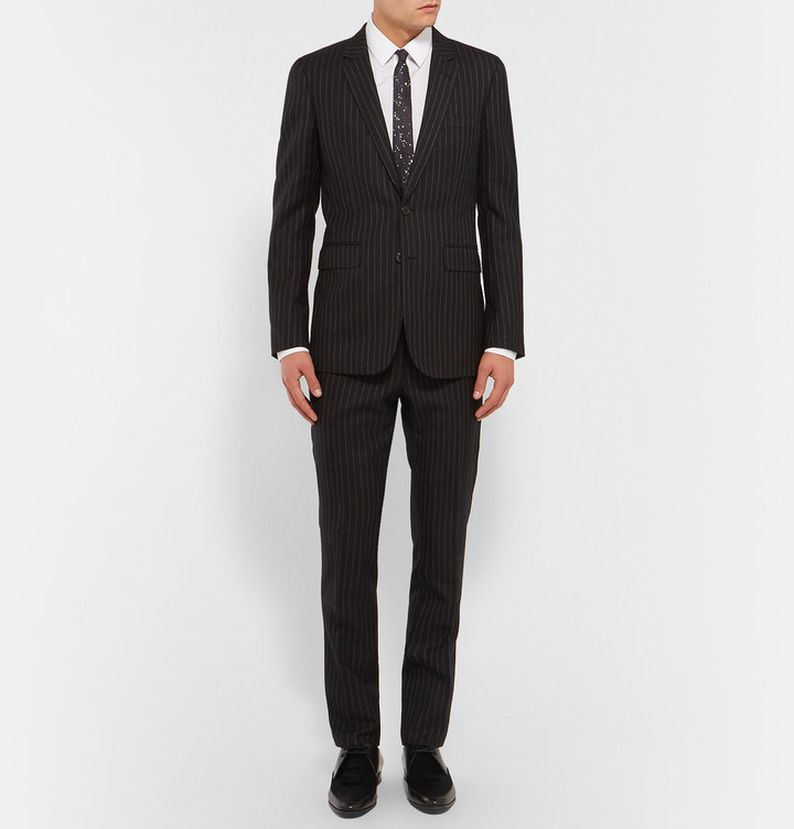 Saint Laurent White Slim Fit Cotton Poplin Shirt, $525 | MR PORTER ...