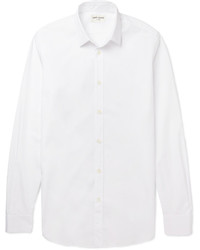 Saint Laurent White Slim Fit Cotton Poplin Shirt