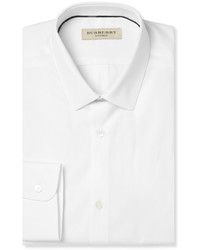 Burberry White Slim Fit Cotton Shirt