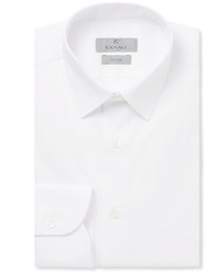 Canali White Stretch Cotton Blend Shirt