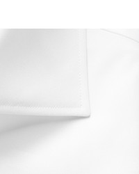 Ermenegildo Zegna White Trofeo Cutaway Collar Cotton Poplin Shirt